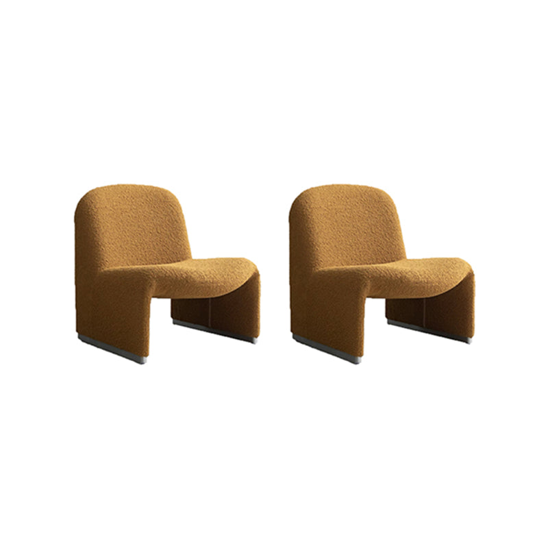 Wool Armless Chair 28.34" High Metal Frame Chair for Living Room