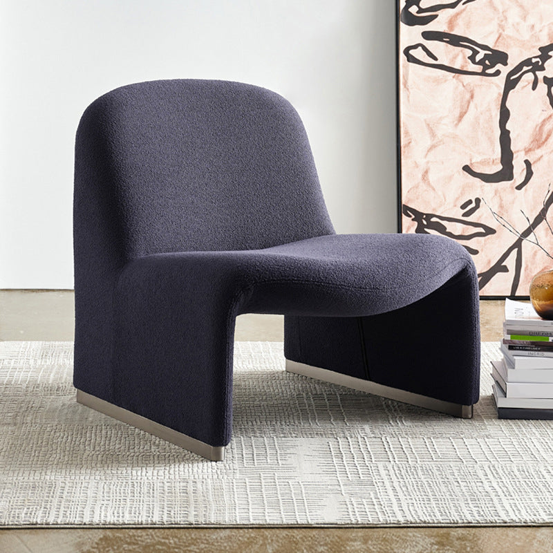 Wool Armless Chair 28.34" High Metal Frame Chair for Living Room