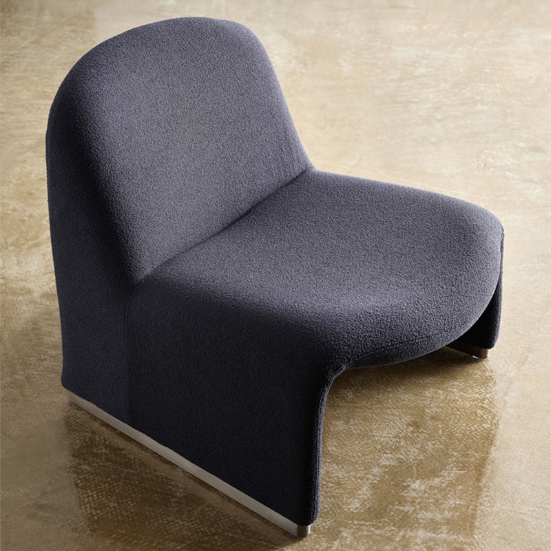 Wool Armless Chair 28.34" High Metal Frame Chair for Living Room