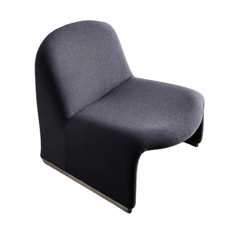 Wool Armless Chair 28.34" High Metal Frame Chair for Living Room