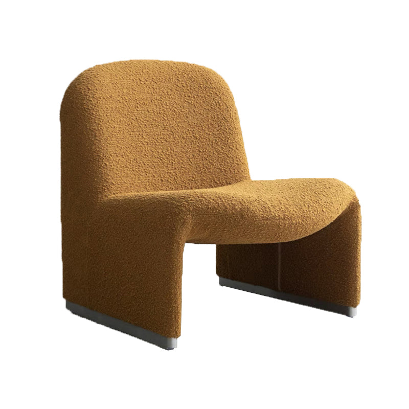 Wool Armless Chair 28.34" High Metal Frame Chair for Living Room