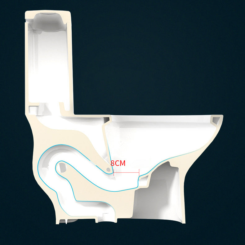 Traditional One Piece Toilet Floor Mounted Toilet Bowl with Slow Close Seat for Washroom