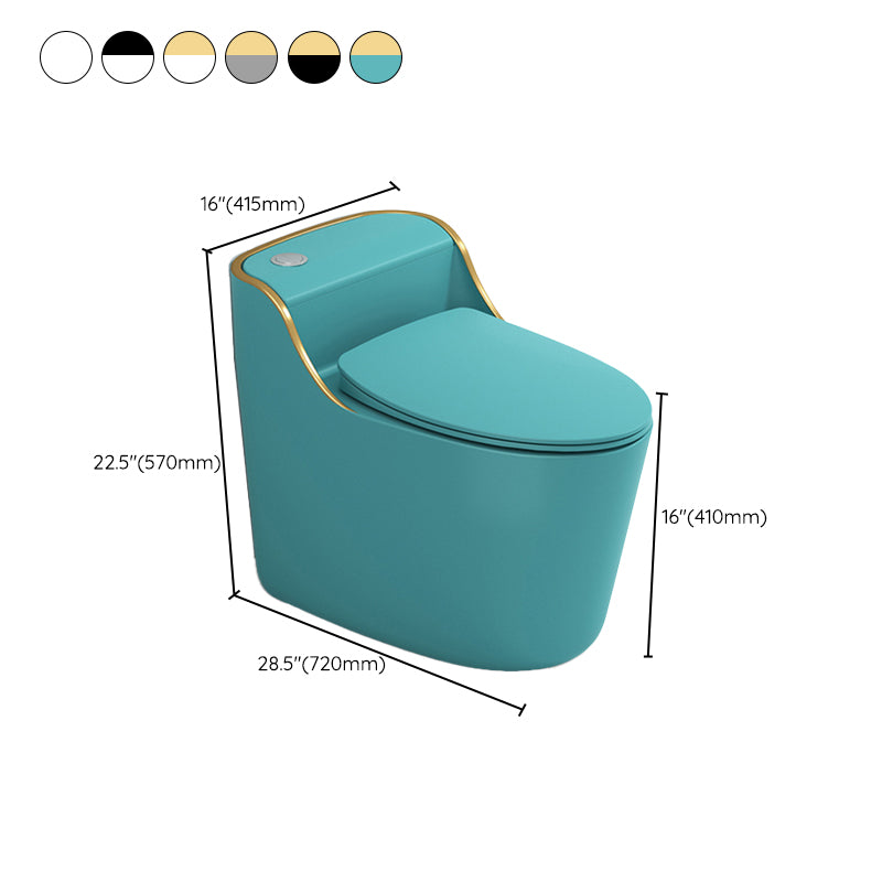Modern Toilet Bowl Siphon Jet Toilet with Slow Close Seat for Bathroom