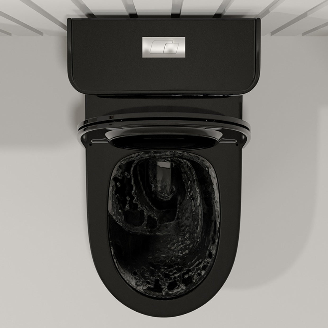 Floor Mount Flush Toilet Traditional Skirted One-Piece Toilet with Slow Close Seat