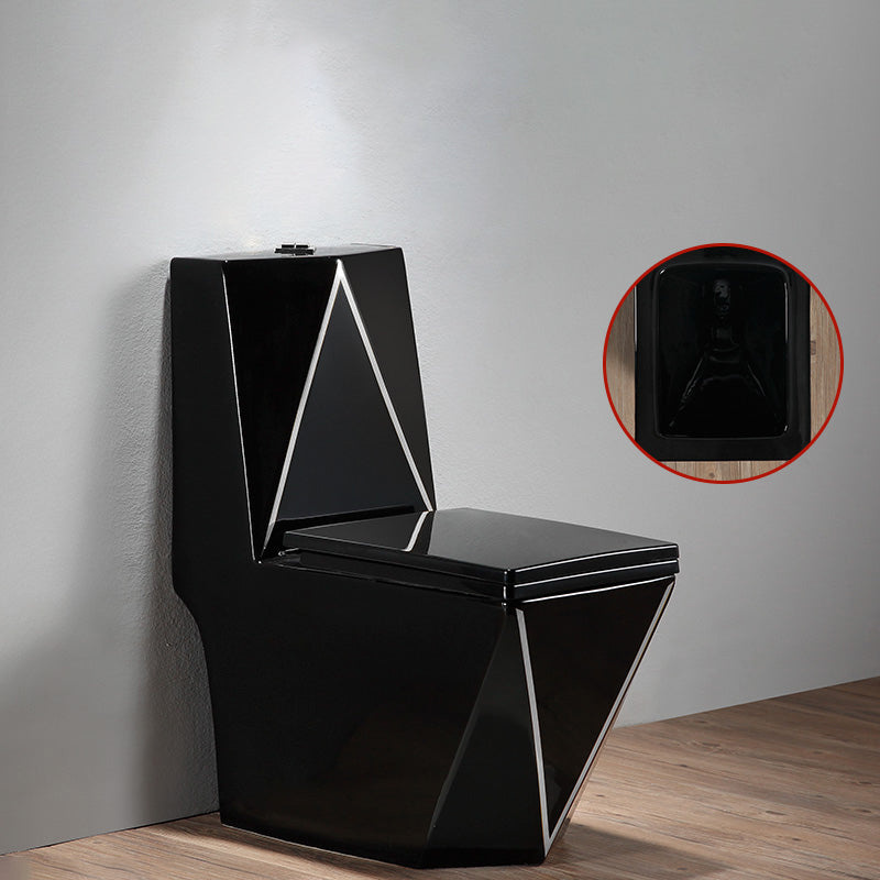 Skirted Traditional Toilet Floor Mount One-Piece Toilet with Slow Close Seat