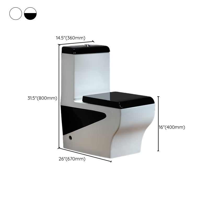 Skirted Traditional Toilet Floor Mount One-Piece Toilet with Slow Close Seat