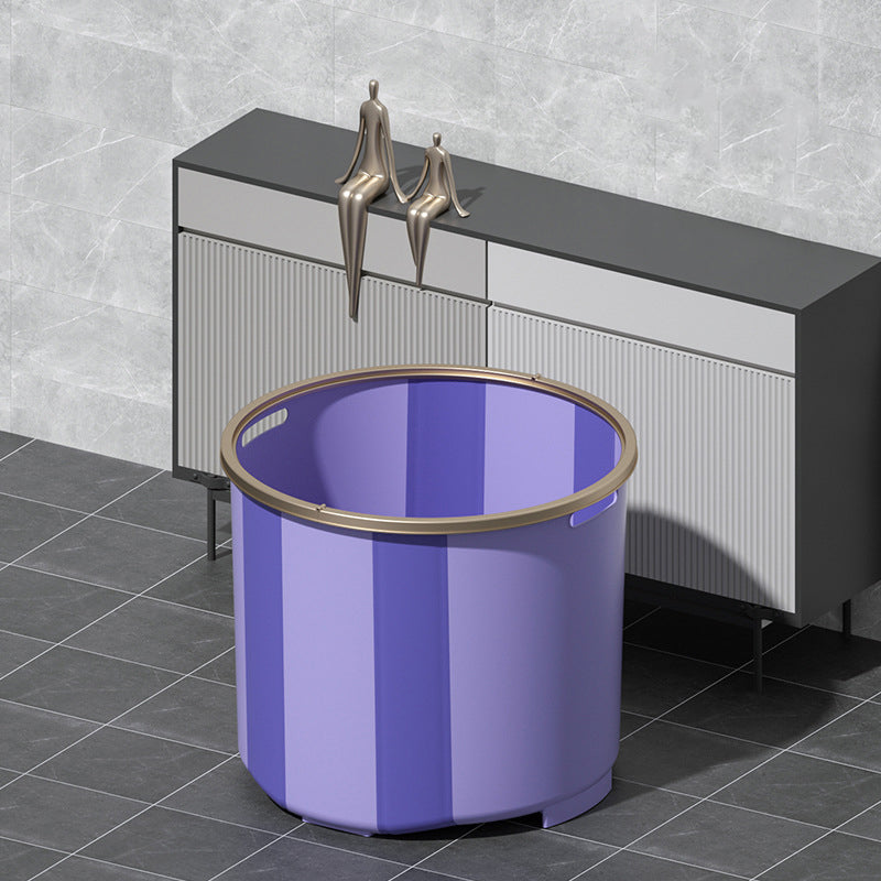 Plastic Round Foldable Bath Tub Soaking Freestanding Bathtub for Bathroom
