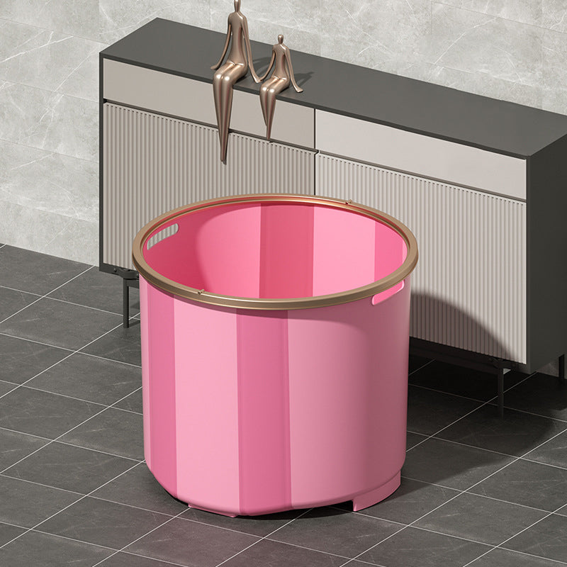 Plastic Round Foldable Bath Tub Soaking Freestanding Bathtub for Bathroom