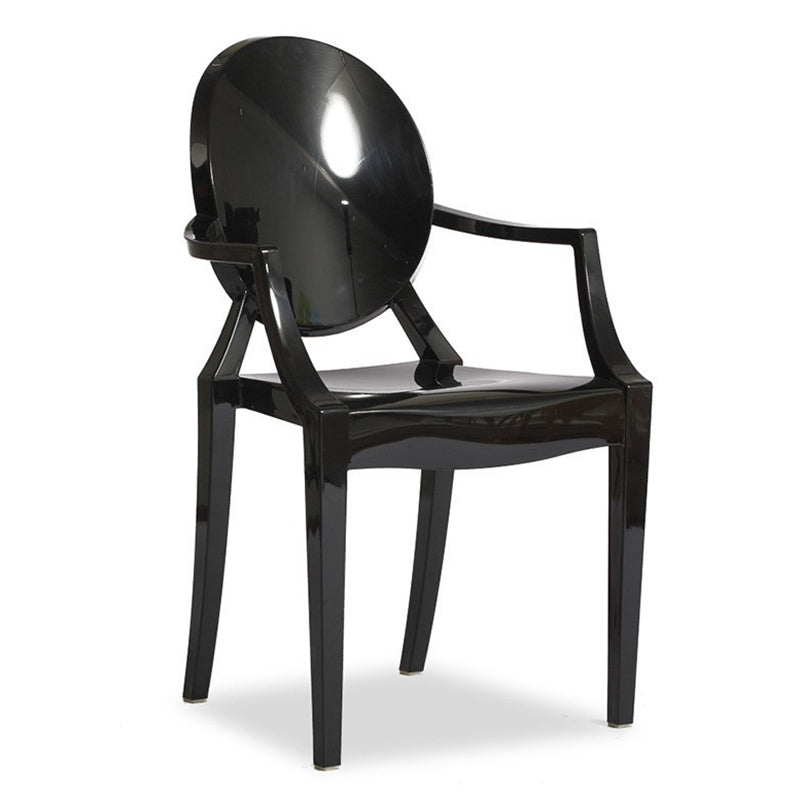 Scandinavian Plastic Dining Chairs Open Back Home Dining Side Chair