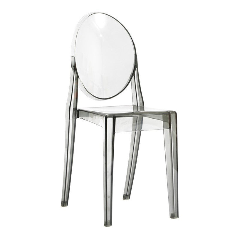Scandinavian Plastic Dining Chairs Open Back Home Dining Side Chair