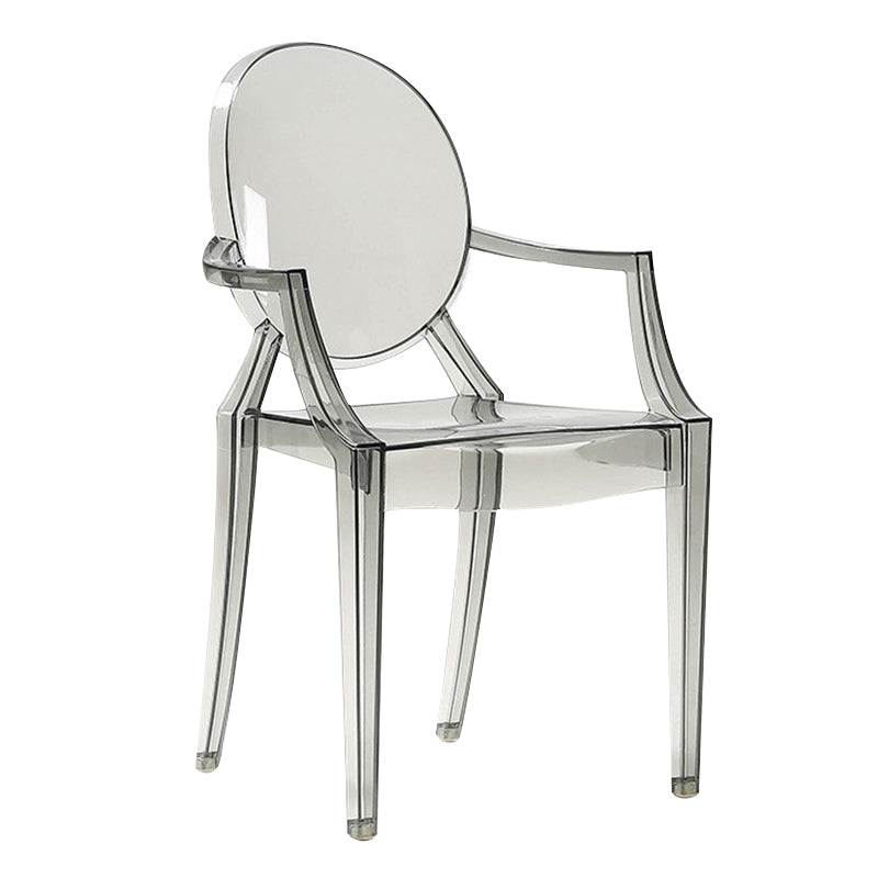 Scandinavian Plastic Dining Chairs Open Back Home Dining Side Chair