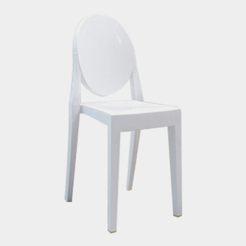 Scandinavian Plastic Dining Chairs Open Back Home Dining Side Chair