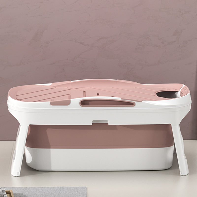 Plastic Rectangular Bath Tub Foldable Soaking Tub with Internal Drain
