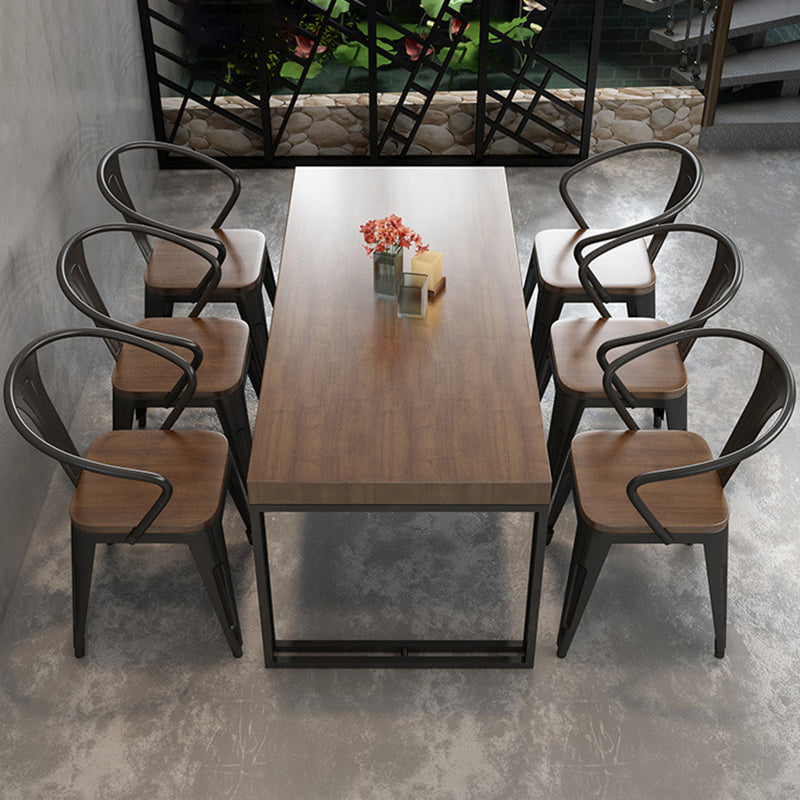 Modern 1/5/7 Pieces Dining Set Rectangle Pine Wood Dining Table for Bar