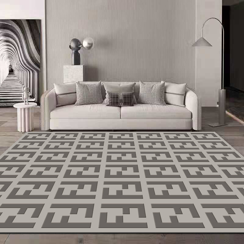 Light Luxury Rug Rectangle Shape Stain Resistant Shape Rug for Home Decor