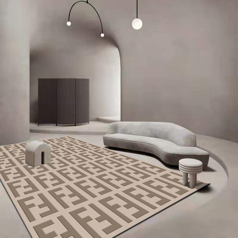 Light Luxury Rug Rectangle Shape Stain Resistant Shape Rug for Home Decor
