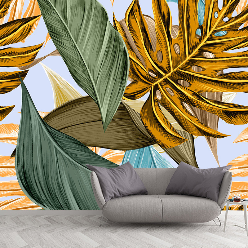 Environment Friendly Mural Wallpaper Tropical Plants Bedroom Wall Mural