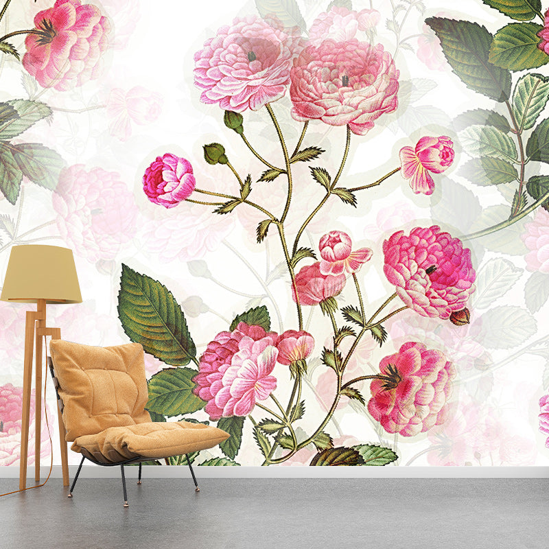 Vintage Style Flowers Illustration Mural Wallpaper Indoor Wall Mural