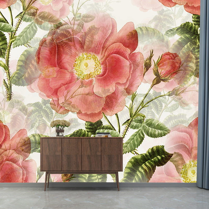 Vintage Style Flowers Illustration Mural Wallpaper Indoor Wall Mural