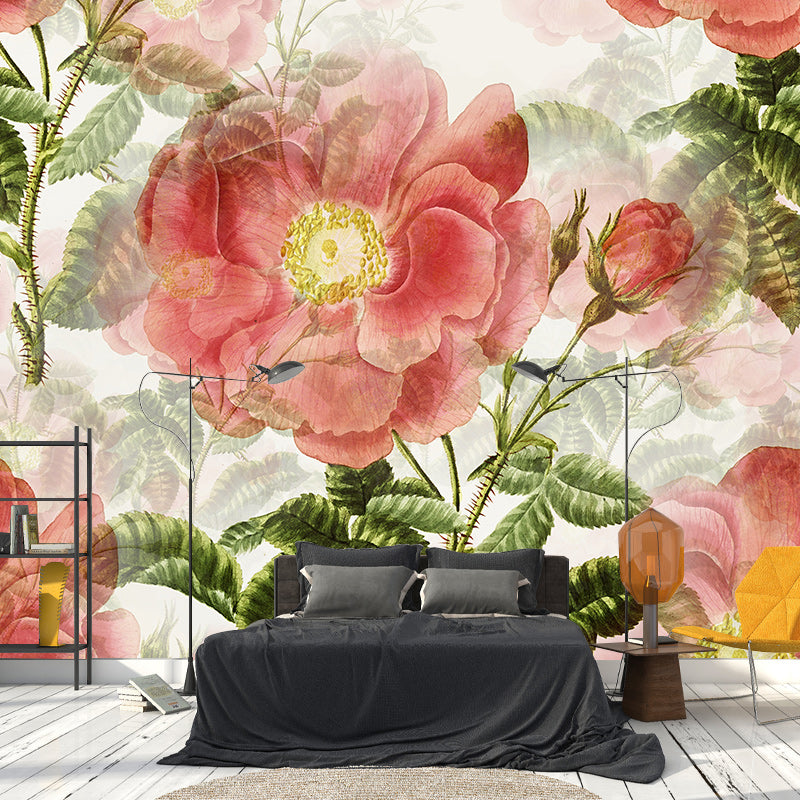 Vintage Style Flowers Illustration Mural Wallpaper Indoor Wall Mural