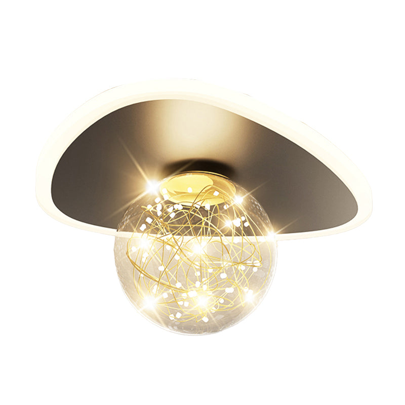 Black LED Ceiling Light Modernism Flush Mount Lighting for Kitchen