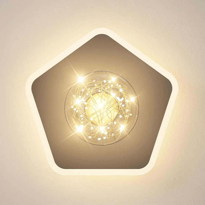 Black LED Ceiling Light Modernism Flush Mount Lighting for Kitchen