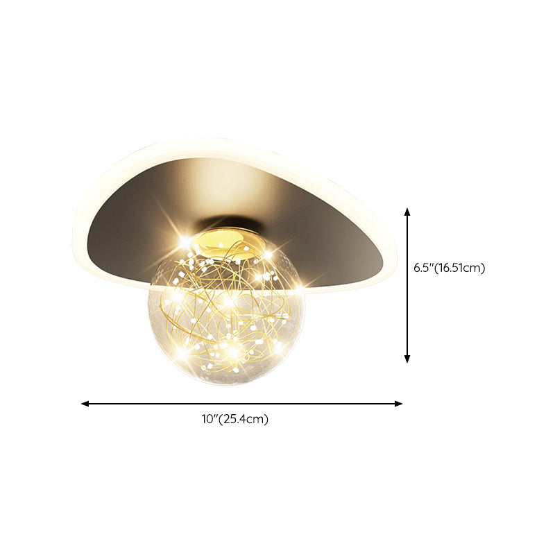 Black LED Ceiling Light Modernism Flush Mount Lighting for Kitchen