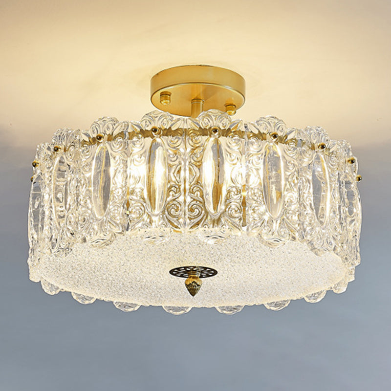 Creative Ceiling Light Nordic Glass Flush Mount Light Fixture for Sitting Room