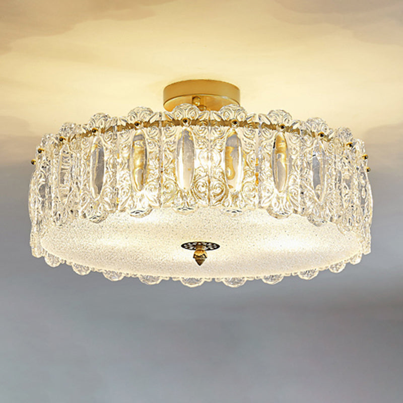 Creative Ceiling Light Nordic Glass Flush Mount Light Fixture for Sitting Room