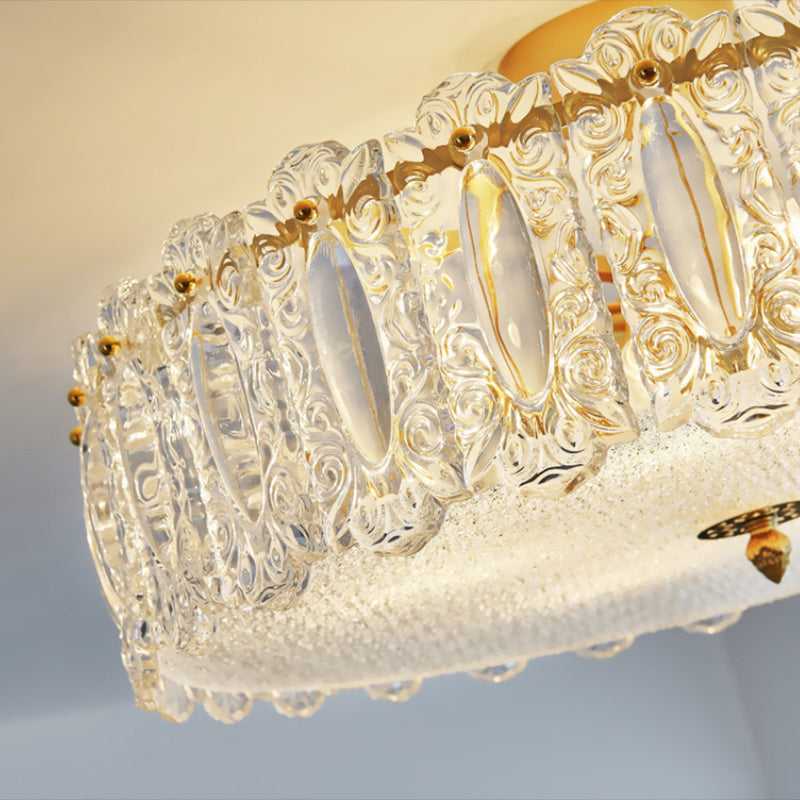 Creative Ceiling Light Nordic Glass Flush Mount Light Fixture for Sitting Room