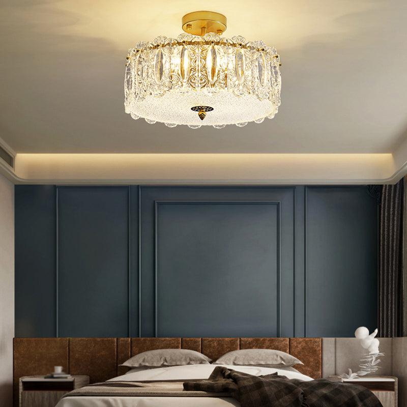 Creative Ceiling Light Nordic Glass Flush Mount Light Fixture for Sitting Room
