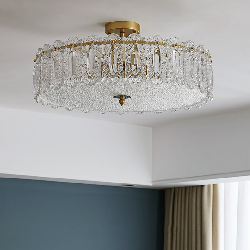Creative Ceiling Light Nordic Glass Flush Mount Light Fixture for Sitting Room