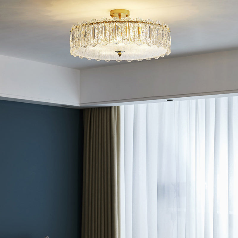 Creative Ceiling Light Nordic Glass Flush Mount Light Fixture for Sitting Room