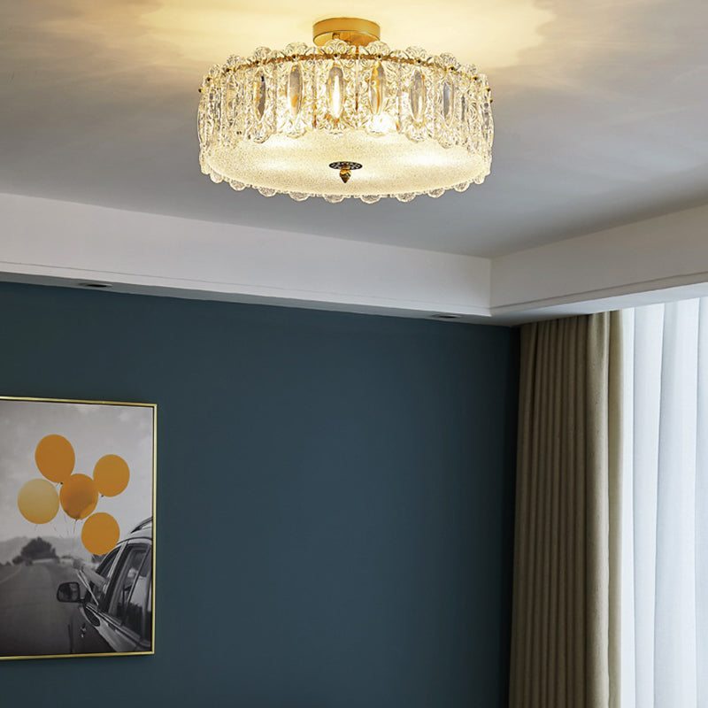 Creative Ceiling Light Nordic Glass Flush Mount Light Fixture for Sitting Room