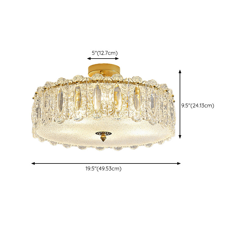 Creative Ceiling Light Nordic Glass Flush Mount Light Fixture for Sitting Room