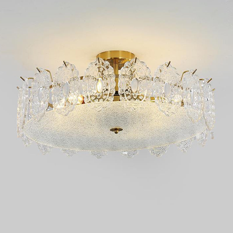 Nordic Ceiling Light Creative Glass Flush Mount Light Fixture for Sitting Room