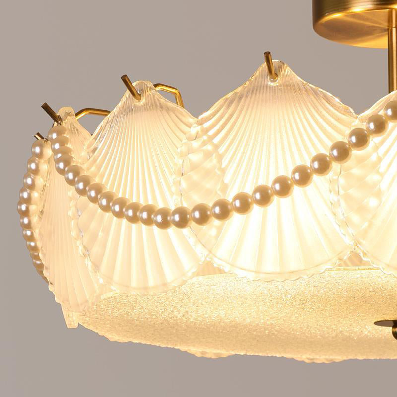 Nordic Glass Ceiling Light Creative Flush Mount Light Fixture for Sitting Room