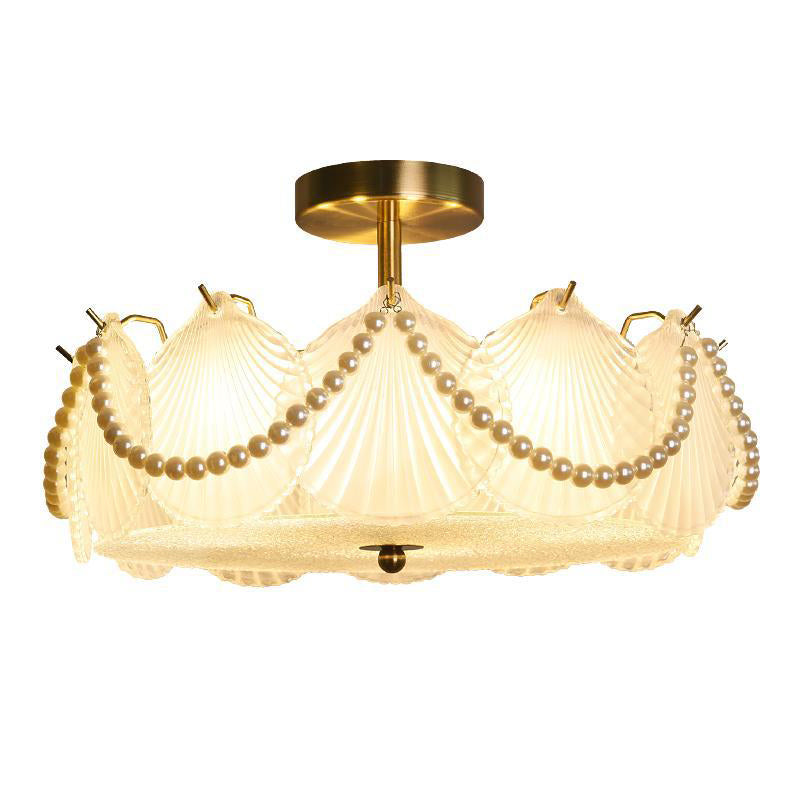 Nordic Glass Ceiling Light Creative Flush Mount Light Fixture for Sitting Room