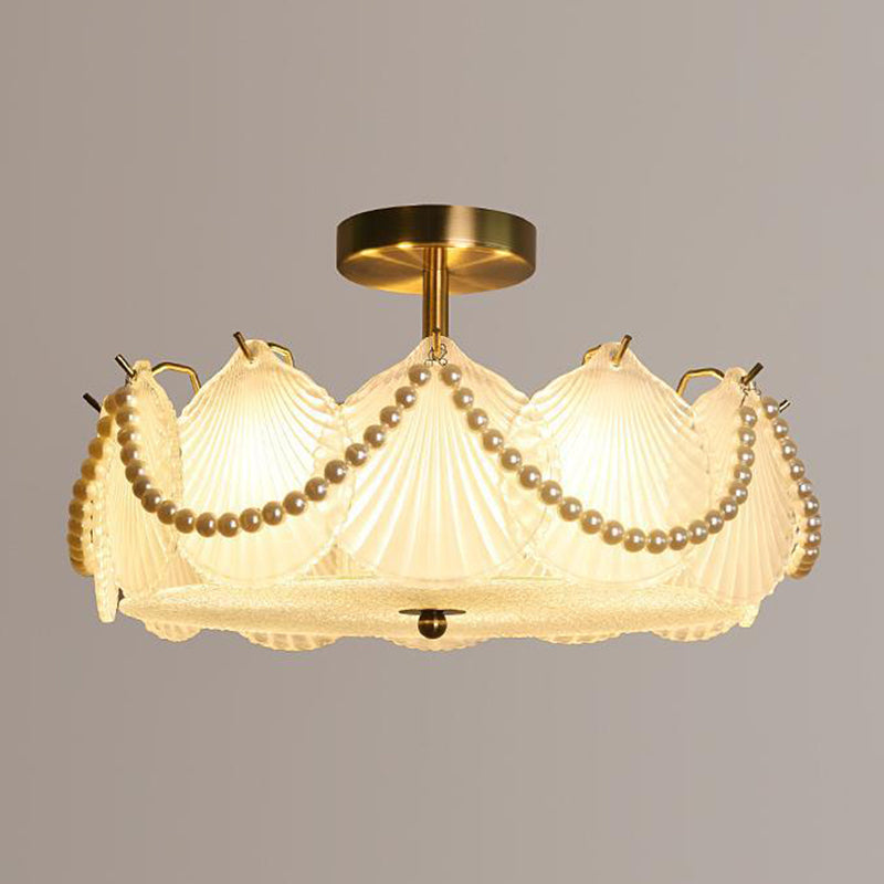 Nordic Glass Ceiling Light Creative Flush Mount Light Fixture for Sitting Room
