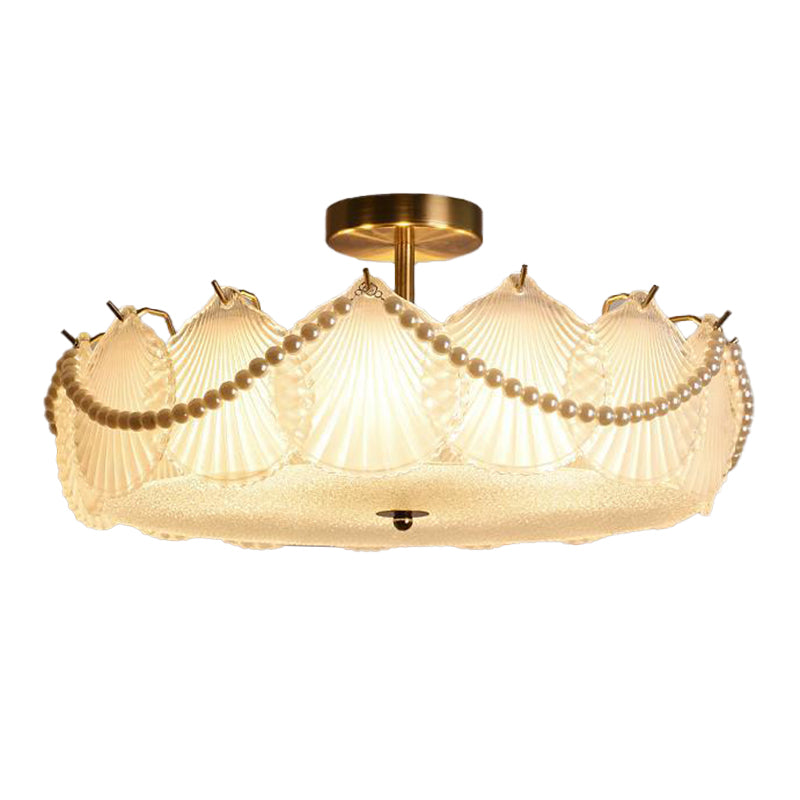 Nordic Glass Ceiling Light Creative Flush Mount Light Fixture for Sitting Room