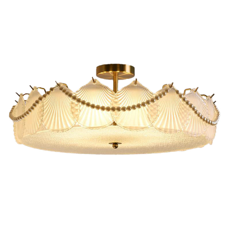 Nordic Glass Ceiling Light Creative Flush Mount Light Fixture for Sitting Room