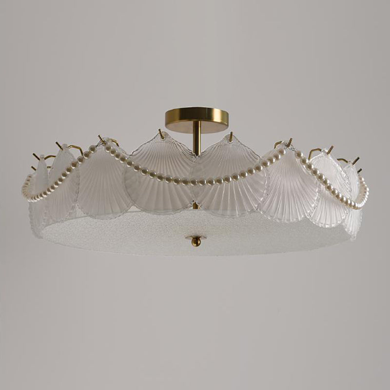 Nordic Glass Ceiling Light Creative Flush Mount Light Fixture for Sitting Room