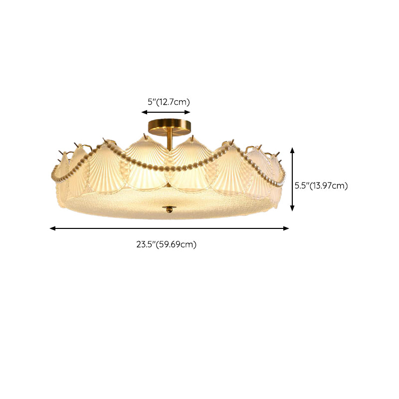 Nordic Glass Ceiling Light Creative Flush Mount Light Fixture for Sitting Room