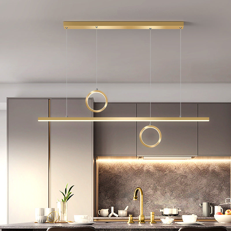3-Lights Modernist Island Pendants Metal Pendant Lights for Living Room
