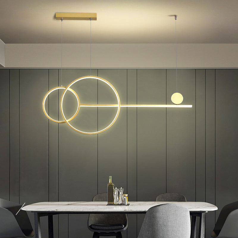 3-Lights Modern Style Island Pendants Metal Pendant Lights for Dining Room