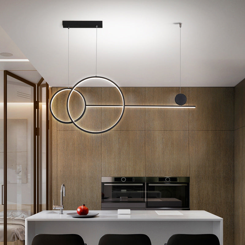 3-Lights Modern Style Island Pendants Metal Pendant Lights for Dining Room