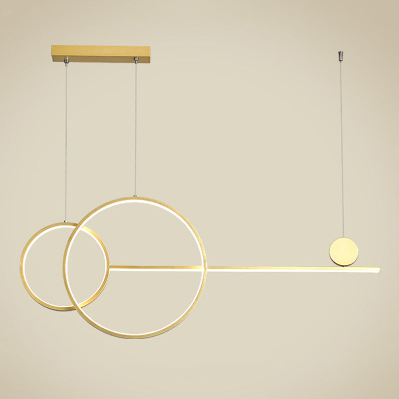 3-Lights Modern Style Island Pendants Metal Pendant Lights for Dining Room