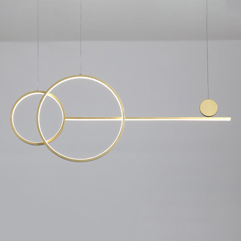 3-Lights Modern Style Island Pendants Metal Pendant Lights for Dining Room