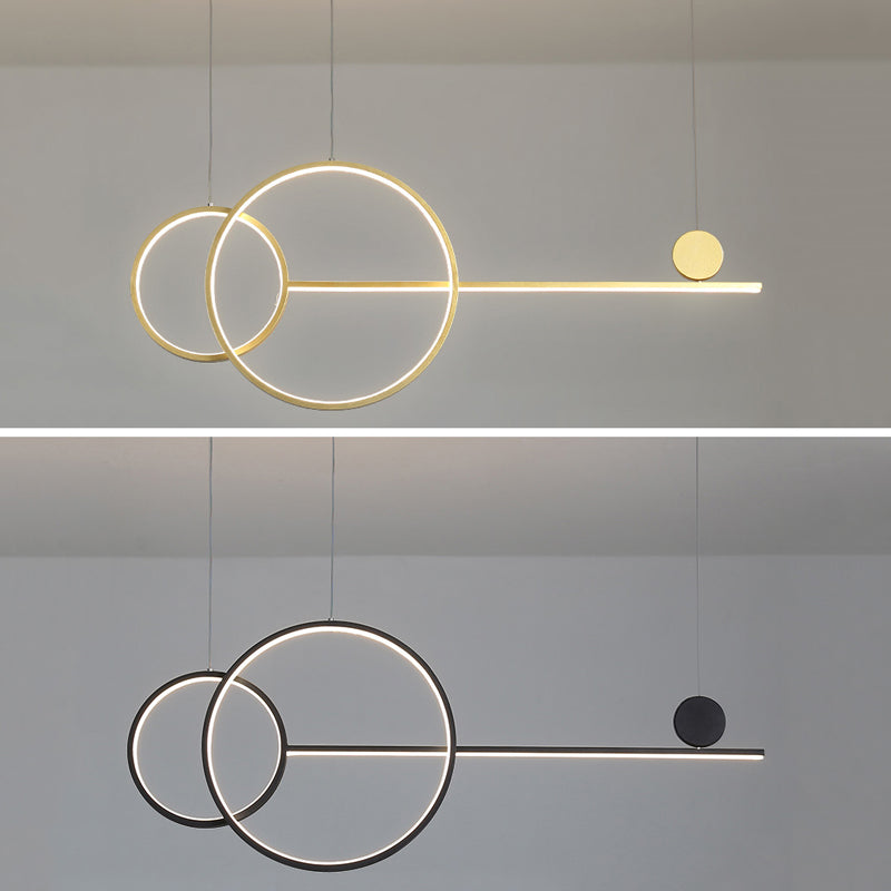 3-Lights Modern Style Island Pendants Metal Pendant Lights for Dining Room