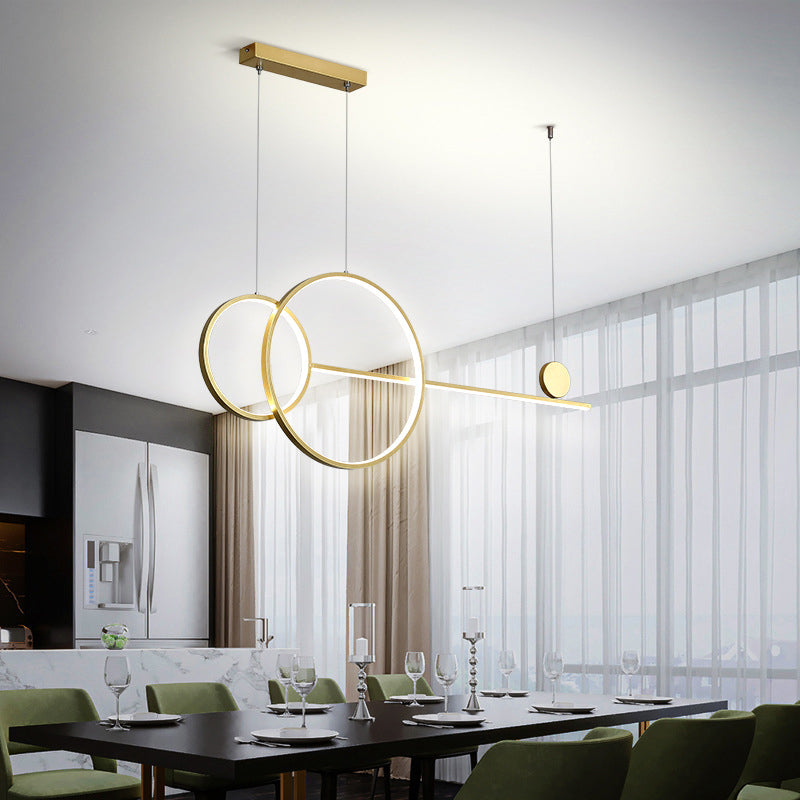 3-Lights Modern Style Island Pendants Metal Pendant Lights for Dining Room